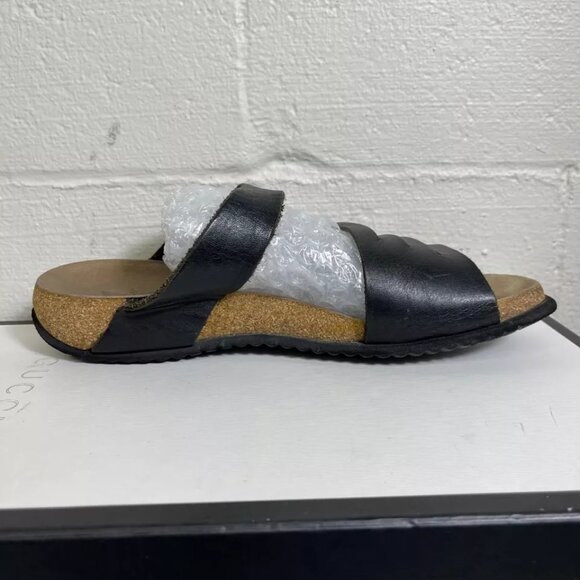 Mephisto Women's Strappy Sandals Black Leather Buckle Slip On Size 40 EU/10 US - Picture 3 of 8